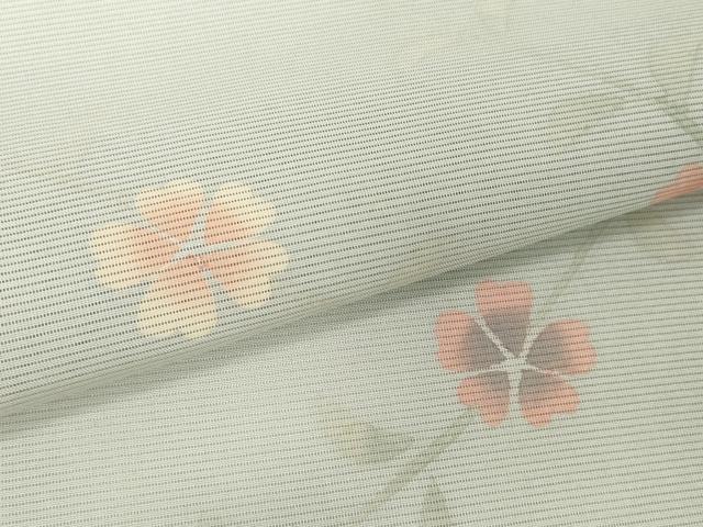 平和屋着物＊夏物　付下げ　反物　着尺　駒絽　駒刺繍　花筏　伊と幸　逸品　未使用　DABD8933zzz