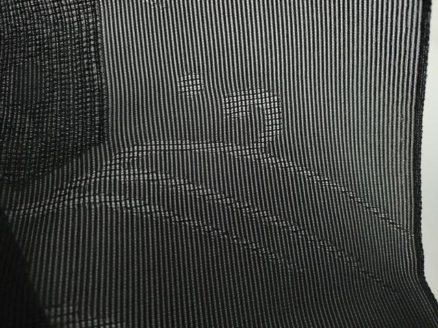 平和屋着物▽西陣　羽織・コート　反物　羽尺　スリーシーズン　春夏秋　塵除け　亀甲立波紋紗　黒地　逸品　未使用　DABD8935zzz