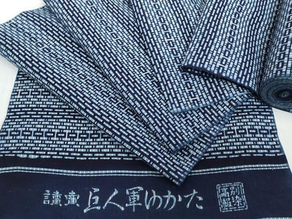 平和屋着物＊夏物 男性 浴衣 反物 着尺 読売巨人軍ゆかた 注染 抽象文様 綿 未使用 DABD8952zzz