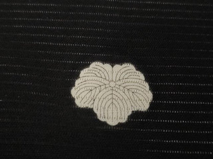 平和屋着物＊夏物 黒紋付 黒反物 着尺 絽 五泉 聚楽壁土 聚楽土染色 逸品 未使用 DABD8959zzz