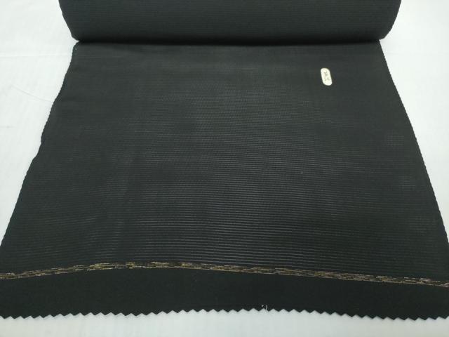 平和屋着物＊夏物 黒紋付 黒反物 着尺 絽 逸品 未使用 DABD8960zzz