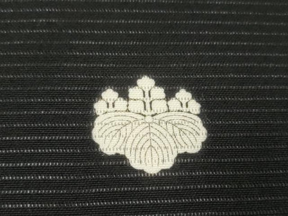 平和屋着物＊夏物 黒紋付 黒反物 着尺 絽 逸品 未使用 DABD8960zzz