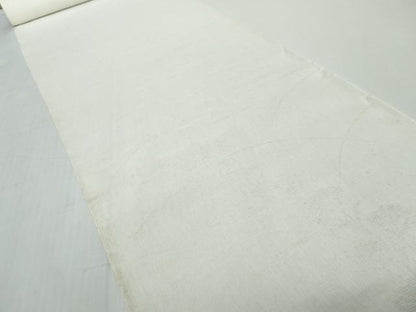 平和屋着物＊夏物　長襦袢　反物　着尺　小千谷本麻紋紗　芝草花紋紗　生成り色　逸品　未使用　DABD8964zzz