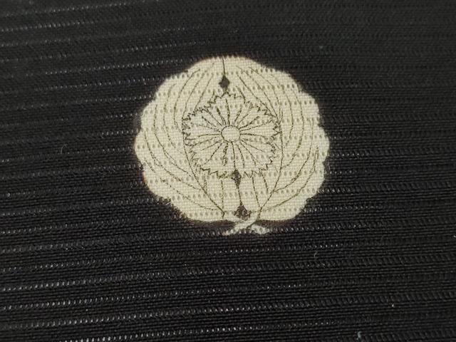 平和屋着物＊夏物 黒紋付 黒反物 着尺 絽 京染 逸品 未使用 DABD8970zzz