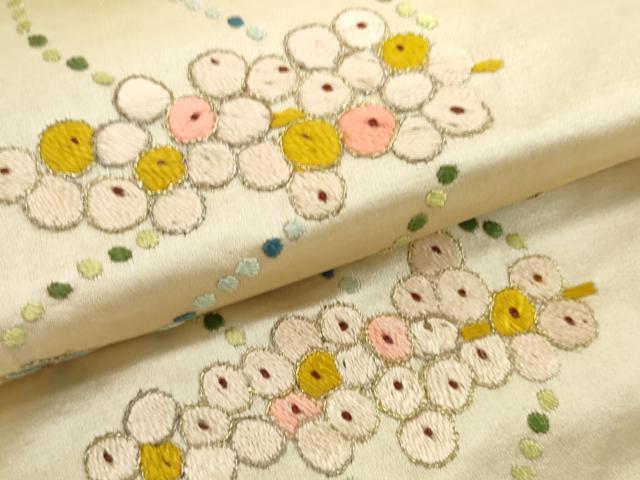 平和屋着物●アンティーク　大正ロマン　袋帯　帯反物　総手刺繍　ワヤン・クリ　影絵芝居人形　金糸　逸品　未使用　DABD8976zzz