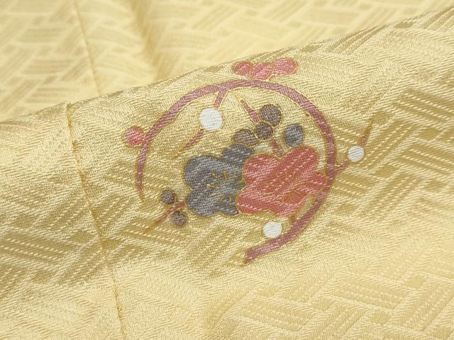 平和屋着物●上質な小紋　刺繍　草花文　金彩　正絹　逸品　DABD9011ud