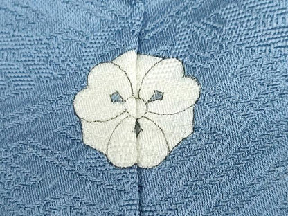 平和屋着物●上質な色無地　草花地紋　薄縹色　正絹　逸品　DABD9012ud