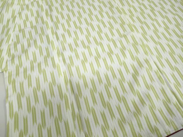 平和屋着物○小振袖 二尺袖 矢羽根文 正絹 逸品 未使用