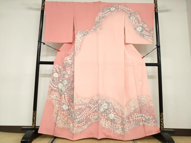平和屋着物●越後十日町の一流染匠　桐屋・翠山工房　訪問着　絞り　辻が花　正絹　逸品　DABD9035ud
