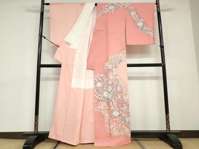 平和屋着物●越後十日町の一流染匠　桐屋・翠山工房　訪問着　絞り　辻が花　正絹　逸品　DABD9035ud