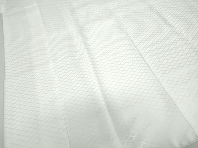 平和屋着物●男性　色紋付　長羽織セット　菱地紋　白色　キングサイズ　洗える着物　DABD9036ud