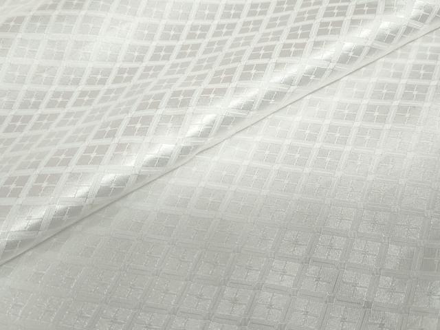 平和屋着物●男性　色紋付　長羽織セット　菱地紋　白色　キングサイズ　洗える着物　DABD9038ud