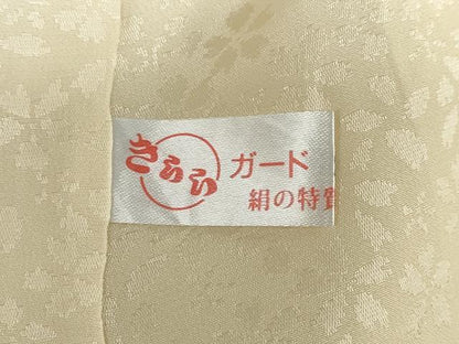 平和屋着物●訪問着　駒刺繍　洋花文　金彩　正絹　逸品　DABD9044ud