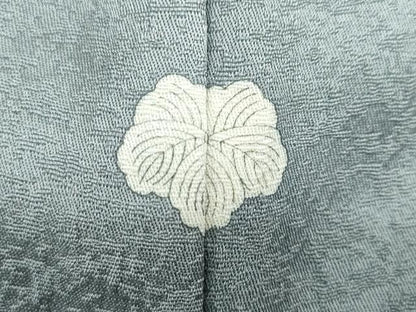 平和屋着物●訪問着　駒刺繍　陶器草花文　金彩　正絹　逸品　DABD9045ud