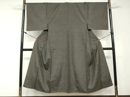 平和屋着物●男性　本場大島紬　アンサンブル　長羽織　抽象文様　正絹　逸品　未使用　DABD9047ud