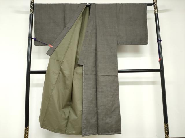 平和屋着物●男性　本場大島紬　アンサンブル　100亀甲　長羽織　総詰め　正絹　逸品　未使用　DABD9048ud