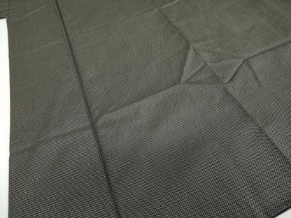 平和屋着物●男性　紬　アンサンブル　長羽織　100亀甲　総詰め　正絹　逸品　DABD9049ud