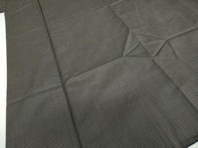 平和屋着物●男性　紬　アンサンブル　長羽織　100亀甲　総詰め　正絹　逸品　DABD9049ud