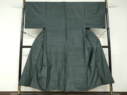 平和屋着物●男性　本場大島紬　アンサンブル　長羽織　亀甲文様　正絹　逸品　DABD9050ud