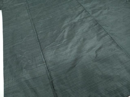 平和屋着物●男性　本場大島紬　アンサンブル　長羽織　亀甲文様　正絹　逸品　DABD9050ud