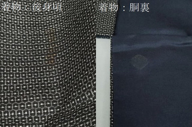 平和屋着物●男性　本場大島紬　アンサンブル　長羽織　100亀甲　総詰め　正絹　逸品　DABD9051ud