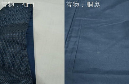 平和屋着物●男性　本場大島紬　アンサンブル　長羽織　100亀甲　総詰め　正絹　逸品　DABD9052ud