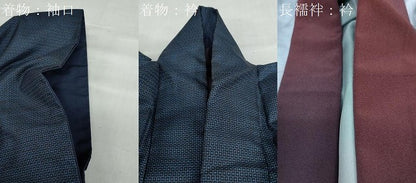 平和屋着物●男性　本場大島紬　長襦袢（袷）セット　100亀甲　総詰め　正絹　逸品　DABD9054ud