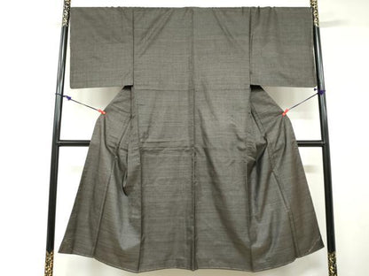 平和屋着物●男性　本場大島紬　アンサンブル　長羽織　長襦袢（袷）セット　100亀甲　総詰め　正絹　逸品　未使用　DABD9055ud
