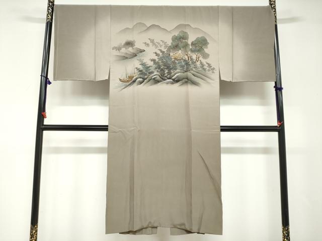 平和屋着物●男性　本場大島紬　アンサンブル　長羽織　長襦袢（袷）セット　100亀甲　総詰め　正絹　逸品　未使用　DABD9055ud