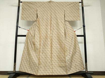 平和屋着物●本場琉球絣　紬　正絹　逸品　DABD9060ud
