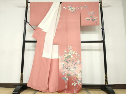 平和屋着物●訪問着　友禅　作家物　地紙花車文　暈し染め　正絹　逸品　DABD9062ud