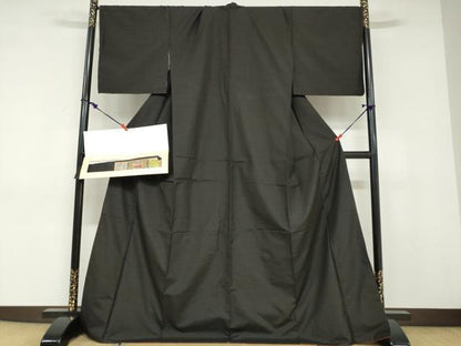 平和屋着物●本場大島紬　格子文　やまと誂製　証紙付き　丸恵謹製　正絹　逸品　DABD9076ud