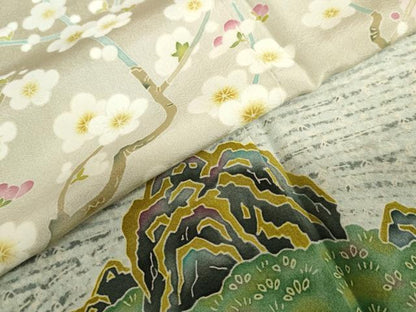平和屋着物●本加賀友禅作家　大久保謙一　色留袖　枯山水　証紙付き　正絹　逸品　DABD9077ud