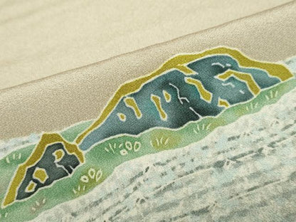 平和屋着物●本加賀友禅作家　大久保謙一　色留袖　枯山水　証紙付き　正絹　逸品　DABD9077ud