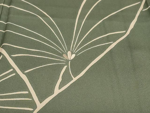 平和屋着物●訪問着　刺繍　枝葉文　正絹　逸品　DABD9091ud