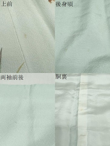 平和屋着物●京加賀友禅　百貫達雄　訪問着　秋草文　雀　正絹　逸品　DABD9096ud