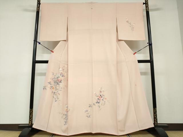 平和屋着物●訪問着　友禅　作家物　草花文　暈し染め　正絹　逸品　CABC2344ut 平和屋着物○訪問着 友禅 作家物 草花文 正絹 逸品 AABF1796ck 【公式