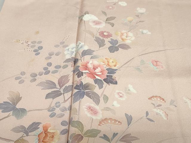 平和屋着物○訪問着 友禅 作家物 草花文 正絹 逸品 AABF1796ck 【公式