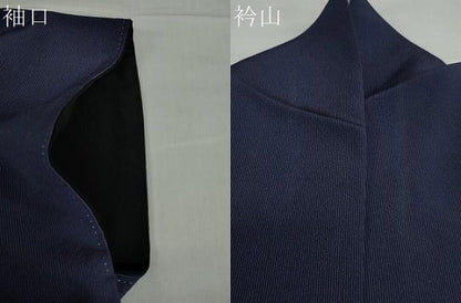 平和屋着物●江戸小紋　万筋　褐色×黒色　松坂屋扱い　正絹　逸品　DABD9113ud