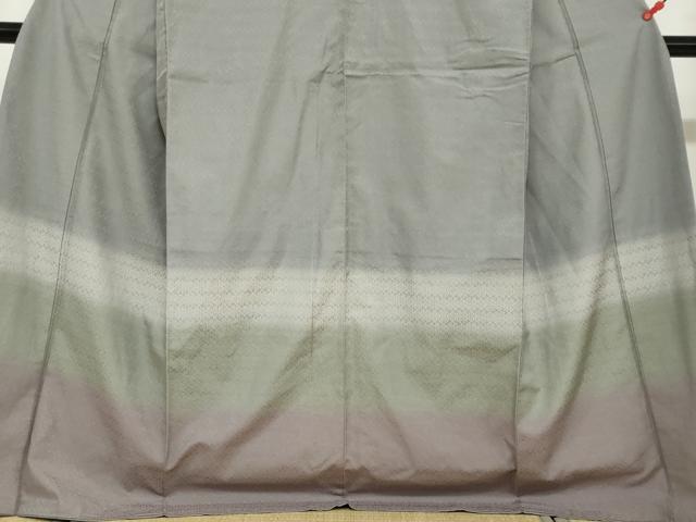 平和屋着物●豪華色留袖　お召地　幾何学文　正絹　逸品　DABD9115ud 平和屋着物▽豪華黒留袖 単衣 友禅 菊聖秀 乱菊 暈し染め 金彩 正絹