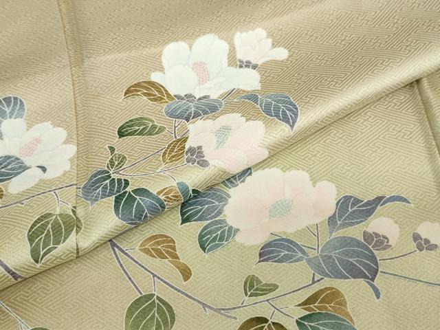 平和屋着物●訪問着　友禅　枝花文　暈し染め　正絹　逸品　DABD9119ud