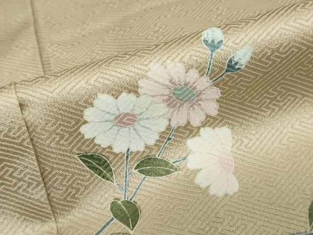 平和屋着物●訪問着　友禅　枝花文　暈し染め　正絹　逸品　DABD9119ud