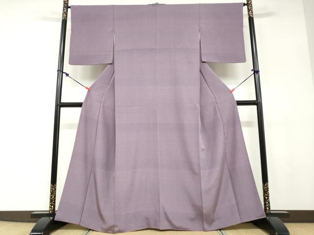 平和屋着物●江戸小紋　横段草花文　正絹　逸品　DABD9122ud