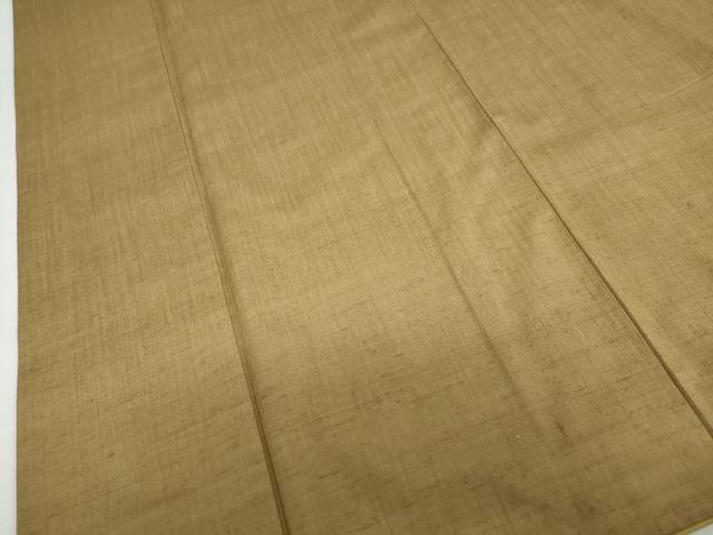 平和屋着物●結城紬　朽葉色　正絹　逸品　DABD9140ud