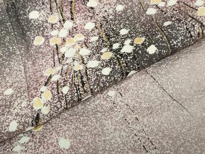 平和屋着物●訪問着　枝垂れ花文　暈し染め　金彩　正絹　逸品　DABD9145ud