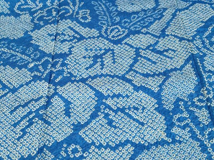 平和屋着物●豪華振袖　総絞り　草花文　正絹　逸品　DABD9147ud