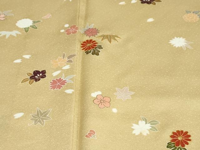 平和屋着物●訪問着　駒刺繍　草花文　金彩　正絹　逸品　DABD9148ud 平和屋着物○訪問着 駒刺繍 草花文 金彩 正絹 逸品 DABD9148ud