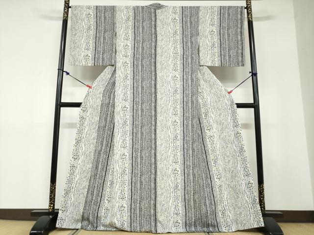平和屋着物●上質な小紋　霞文　正絹　逸品　DABD9150ud