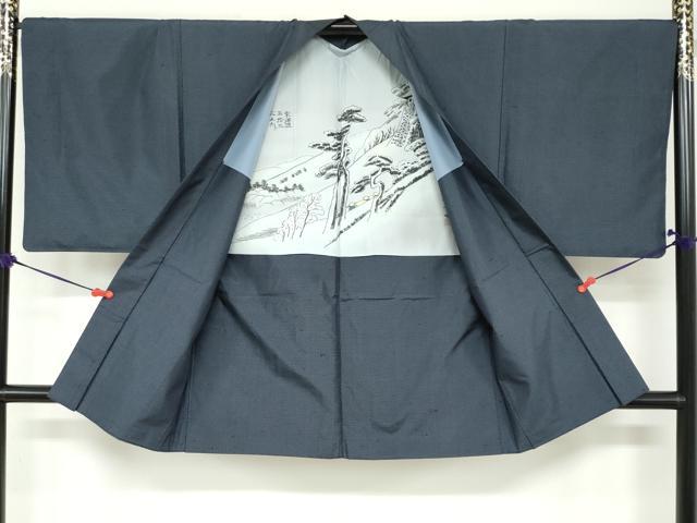平和屋着物●男性　本場大島紬　アンサンブル　長襦袢（袷）セット　100亀甲　総詰め　正絹　逸品　DABD9154ud