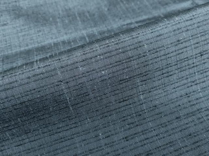 平和屋着物●男性　生つむぎ　アンサンブル　長羽織　青藍色　反端付き　キングサイズ　正絹　逸品　DABD9155ud